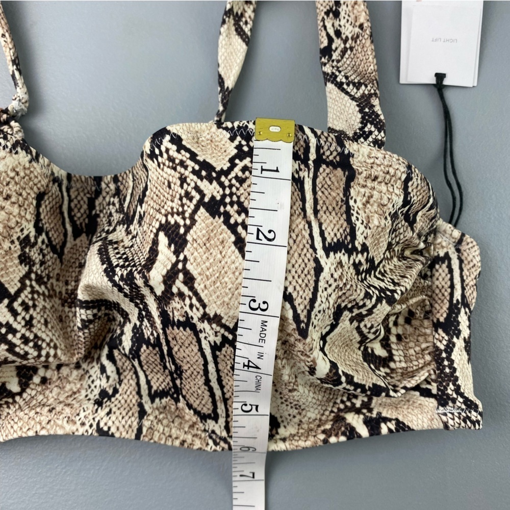 NWT Shade & Shore snake animal print push up bikini top wms sz 36B - Picture 6 of 8